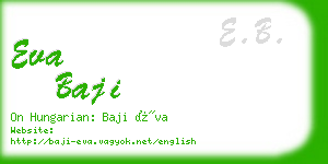 eva baji business card